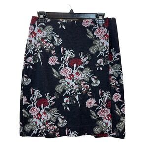 𝅺J. Jill Floral Wrap Skirt in Brown, size S - NWT